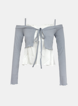 Ruby Frilled Sleeveless & Cardigan Set
