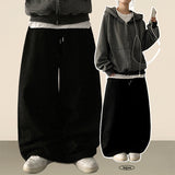Moody deep color pitch tantan cotton banding wide pants