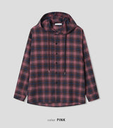 No.1103 check hood string SHIRT (3color)