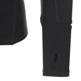 SLIT LONG SLEEVE HOODIE [BLACK]