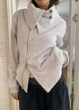 WAFFLE UNABAL ZIP-UP (2color)