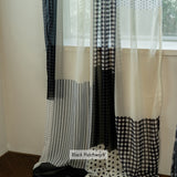 Retro Patterned Chiffon Door Curtain - L size