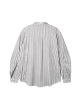 ASCLO Sleeve Shirring Point Stripe Shirt (3color)