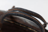 SIGNATURE FLOCKED DENIM WASHED DESTROYED TOTE MESSENGER BAG