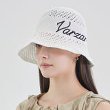 New Wave Varzar Punching Knit Bucket Hat White