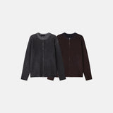 Fog lip zip-up knitwear