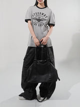 (UNISEX) スピードウェイリンガー半袖Tシャツ