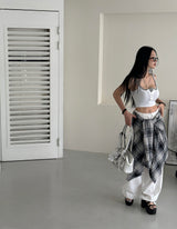 5 color button crop sleeveless
