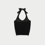 サマーニットホルタートップ_black