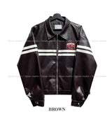 Babel Patch Leather Jacket