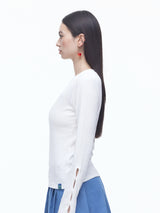 Slit Button T-shirts(WH)