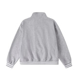 Double Button High-Neck Sweat Jacket