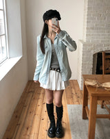 Icy Western Pocket Denim Shirt