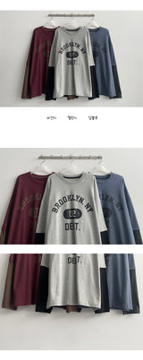 デヴィムオーバーフィットレイヤード長袖Tシャツ (3 colors)