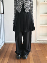 Formal Layered Pleated Skirt Pants (2c)