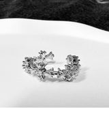 Silver flower Ring