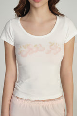 Soft Strawberry Cluster Top