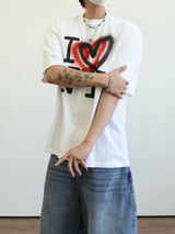 Love NY printing half sleeve 2C