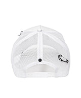 BBD グラフィック B ロゴメッシュスタッドトラッカーメッシュキャップ (White)