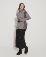 PANEL TURTLENECK PULLOVER [GRAY]