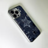フェイドデニムスターダストスマホケース ダークインディゴ (SV_Epoxy)