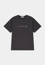slogan t-shirt overfit / ash