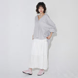 CHECK HOOD SHIRT (LIGHT GRAY)