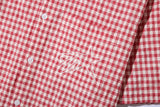 Artwork Check Crop shirts (Red)