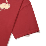 MELTING CHERRY PIGMENT WASHING T-SHIRT [RED]