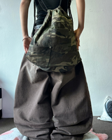 HIGH QUALITY 🩶 ASYMMETRIC RIVET POCKET BALLOON WASHED DENIM 🩶🤎 - 2 COLORS, 2 SIZES