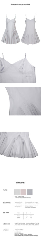 ARIEL LACE DRESS light grey