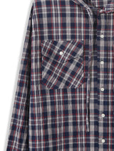 Plaid Check Hooded Shirt (2 Colors)