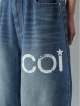 NOKIN SIDE DIRTY LOGO DENIM BANDING PANTS UNISEX