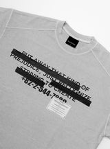BBD ヒデンスローガンピグメントロングTシャツ（グレー）