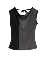 COWL NECK SLEEVELESS (BLACK)