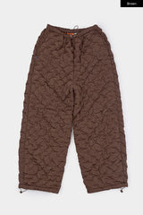 Ripple quilted padded pants
