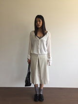 Bone Silk V Cardigan (2color)