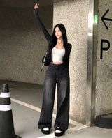 [BELLIDE MADE] フォールインワイドデニムパンツ