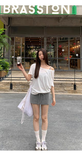 three-piece T-shirt sleeveless skirt set (3 SET)
