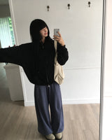 [ORIGINAL] Ettu Lettering Oversized Hood Zip-Up