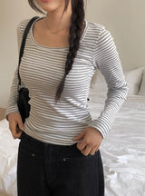 Birken Stripe Square Slim T-Shirt