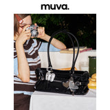 muva. Cool‑Chic Bag, Premium Oil‑Wax Genuine‑Leather French‑Style Underarm Shoulder Bag, Original Niche Women’s Purse, New Arrival Jul 10