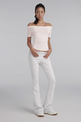 Sheer Romance Printed Top, Pink