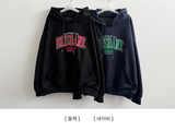 Juno Brisbane Embroidery Lettering Overfit Hoodie