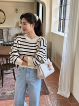 EN Casual Border Crop Knit (3color)