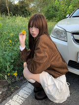 Ronya コットンフリルリボンバンディングスカートパンツ