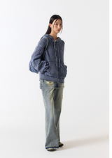 Pigment-Washing-Knit-Hooded-Zip-Up - 2COLOR