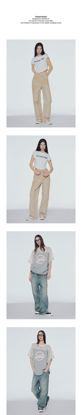 Fade-wash denim wide-leg jeans