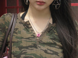 gleaming little star dot necklace [pink]