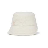 VA Stud Fleece Bonnet Hat / White